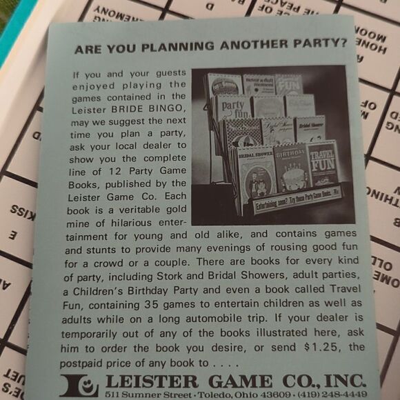 Vintage Bride Bingo game‎ - Picture 16 of 16